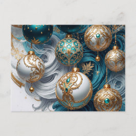 Weihnachtskarte Postkarte mit luxuriösen Ornamente Vykort