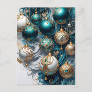 Weihnachtskarte Postkarte mit luxuriösen Ornamente Vykort