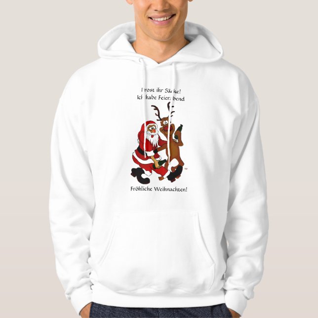 Weihnachtsmann mit Elch Sweatshirt (Framsida)