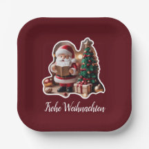 Weihnachtsmann mit Tannenbaum in 3D -