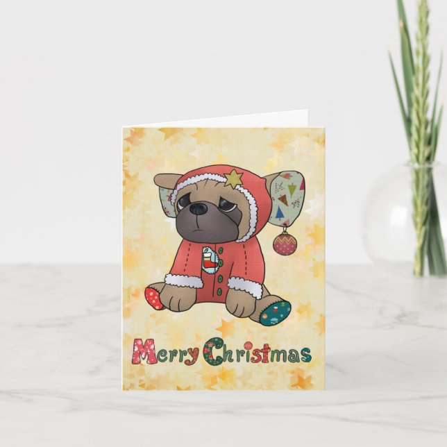 Weihnachtsmops Helgkort (Framsida)