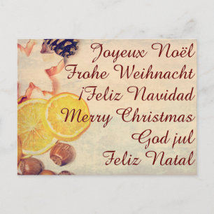 Weihnachtsmotiv mit Früchten... Helg Vykort