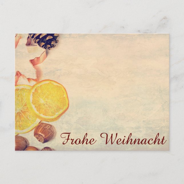 Weihnachtsmotiv mit Früchten... Vykort (Framsida)
