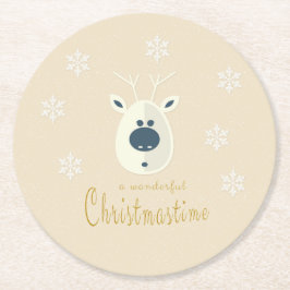 Weihnachtsmotiv No. 4 Underlägg Papper Rund