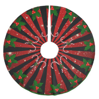 Weihnachtsmuster mit Zuckerstangen Julgransmatta Borstad Polyester
