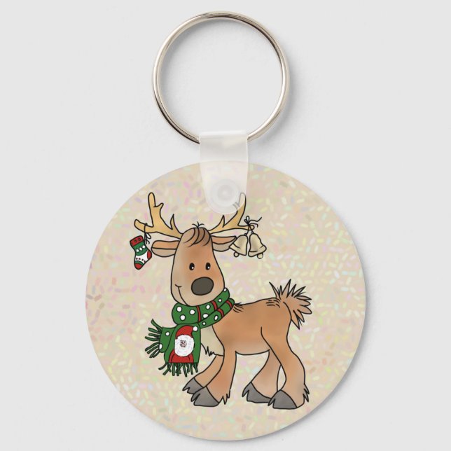 Weihnachtsrentier Nyckelring (Framsida)