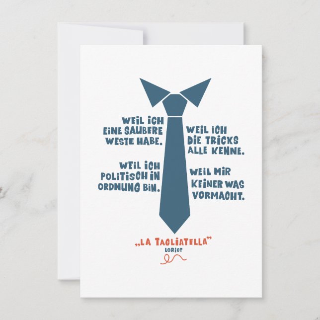 Weil ich eine saubere Weste habe - Loriot Nudel (Framsida)
