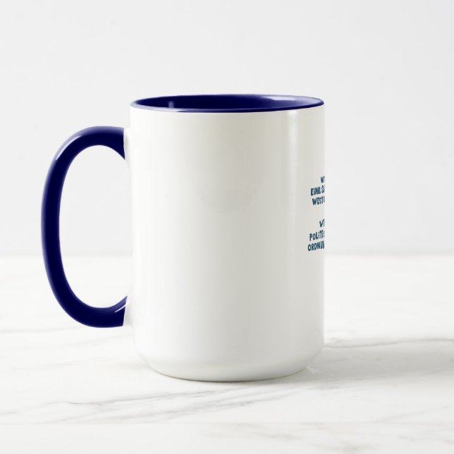 Weil ich eine saubere Weste habe - Loriot Nudel Mugg (Vänster)