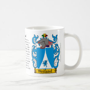 Weiland familjvapensköld och det menande av kaffemugg