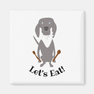 Weim Chef Weimaraner Grått Ghost Hund Cook Magnet