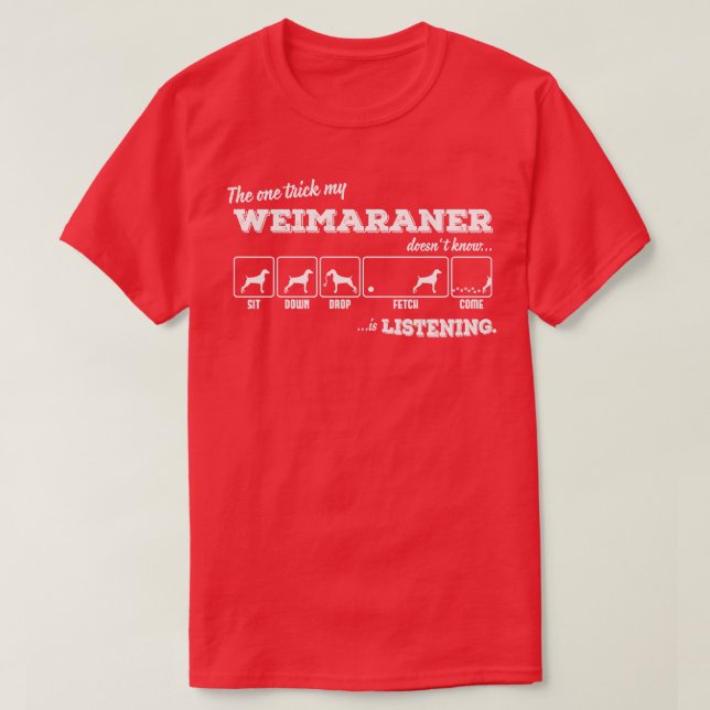 Weimaraner 3 t shirt (Design framsida)