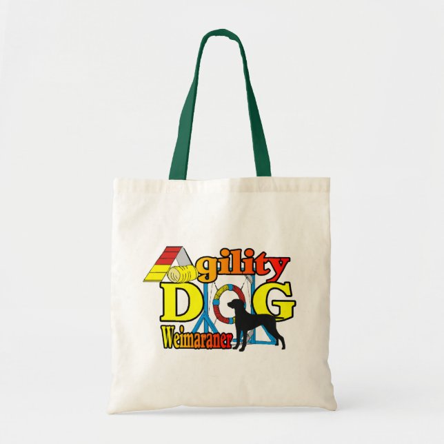Weimaraner Agilitet Shirts Gifts Tygkasse (Framsidan)
