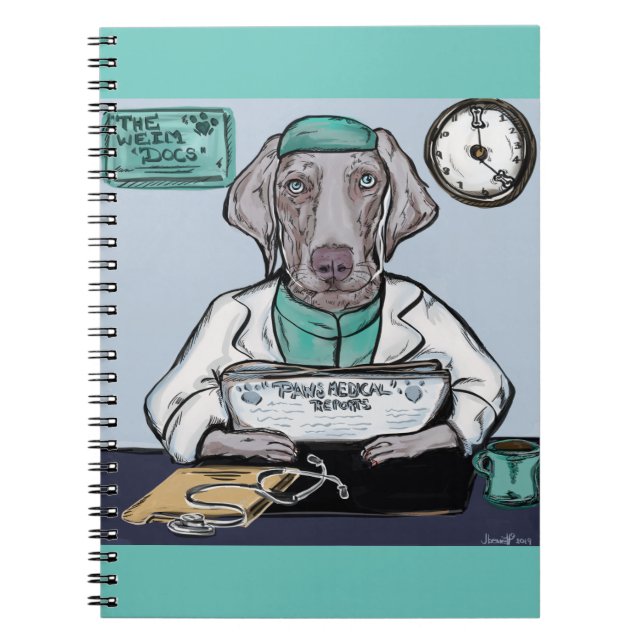 Weimaraner Anteckningsbok (Framsidan)