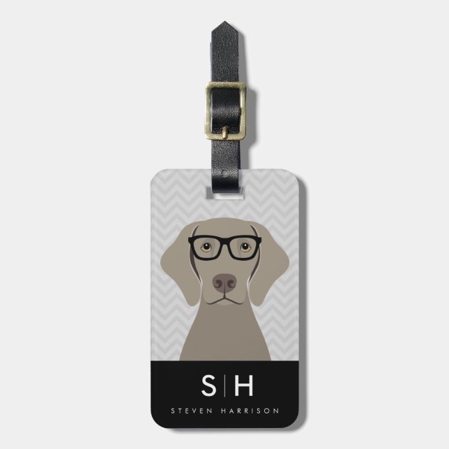 Weimaraner Bagagebrickor (Vertikal Framsida)