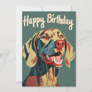 Weimaraner Birthday Julkort