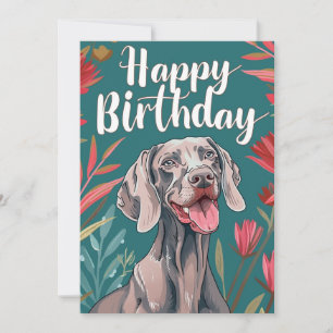 Weimaraner Birthday Julkort