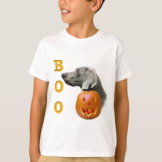 Weimaraner Boo Tee Shirt (Framsida)