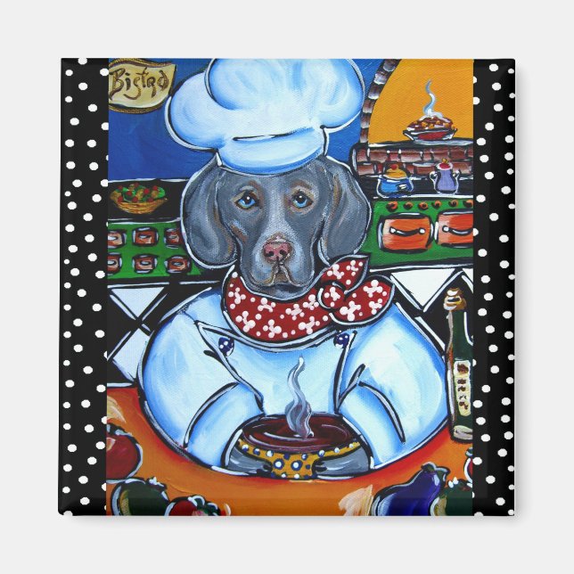 Weimaraner Chef Products Magnet (Framsidan)