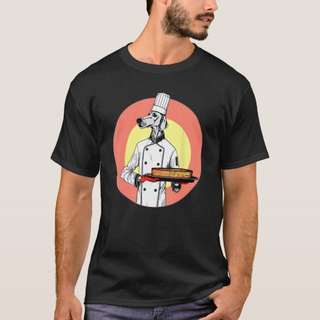 Weimaraner Chef Rolig hund Cooking T Shirt (Framsida)