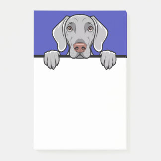 Weimaraner Cute Peeking Hund älskare ger stationer Post-it Block