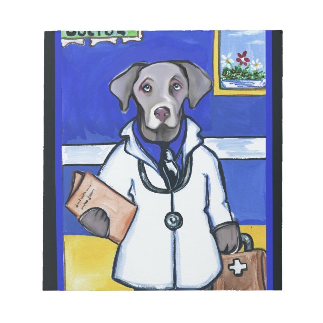 WEIMARANER-DOKTOR ANTECKNINGSBLOCK (Framsida)