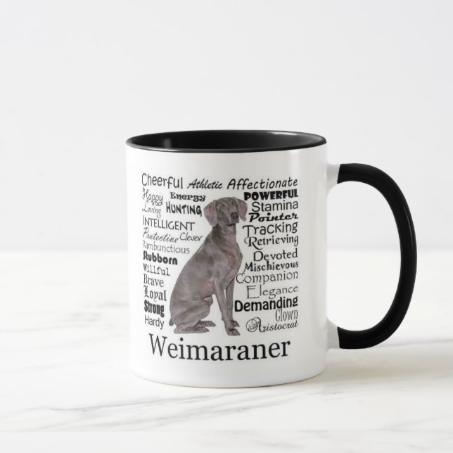Weimaraner dragmugg mugg (Höger)