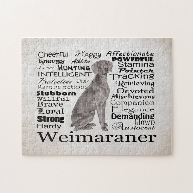 Weimaraner dragpussel pussel (Horisontell)