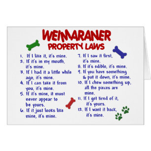 WEIMARANER-egendomlagar 2 Hälsningskort