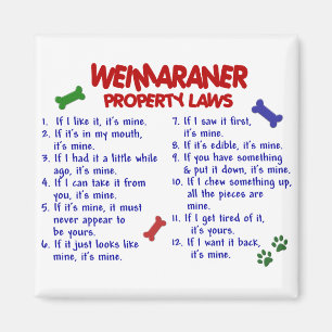 WEIMARANER-egendomlagar 2 Magnet
