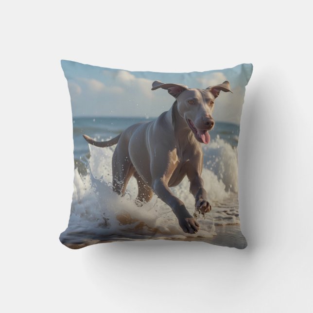 Weimaraner Elegant Dekorativ kudde (Framsida)