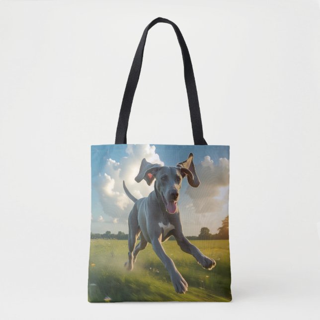 Weimaraner Elegant Shoulder Tote Bag Tygkasse (Framsida)