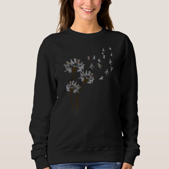Weimaraner Flower Fly Dandelion Weimaraner Hund T Shirt (Framsida)