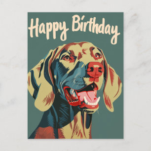 Weimaraner födelsedag vykort