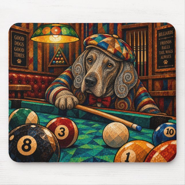 Weimaraner, Geometriskt mosaik Musmatta (Framsidan)