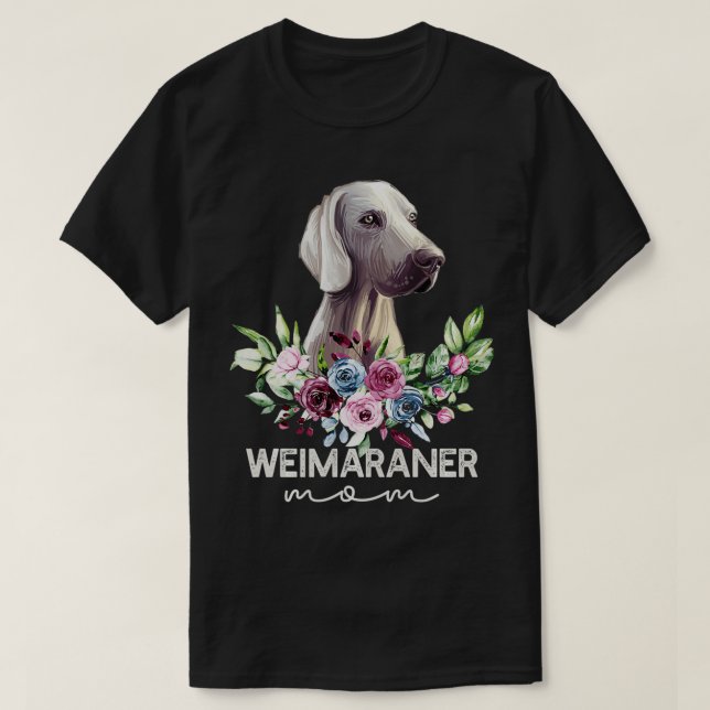 Weimaraner Gifts Hund Mamma T Shirt (Design framsida)