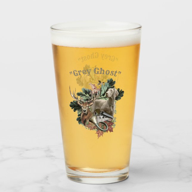 Weimaraner glass glaskopp (Framsida fylld)