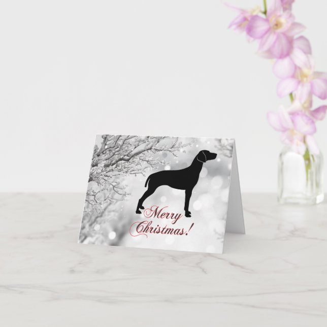 Weimaraner God jul Kort (Orkide)