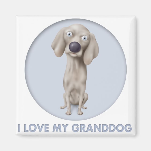 Weimaraner Granddog Magnet (Framsidan)