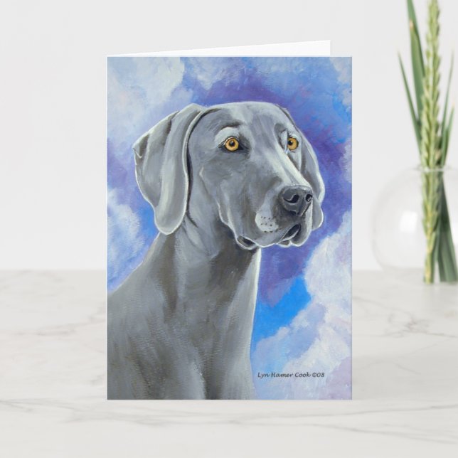 Weimaraner Greeting Cards Kort (Framsida)