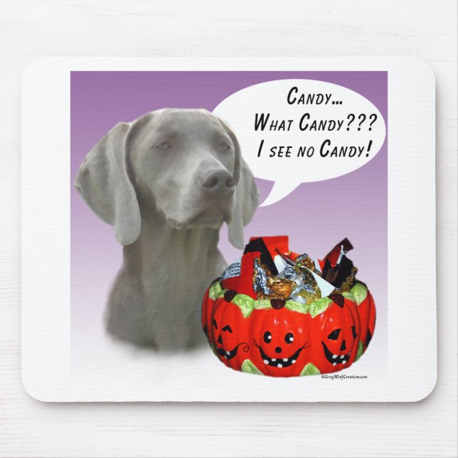 Weimaraner Halloween Candy Musmatta (Framsidan)