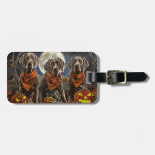 Weimaraner Halloween Kuslig Bagagebricka