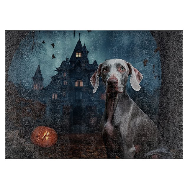 Weimaraner Halloween skrämmande (Framsidan)