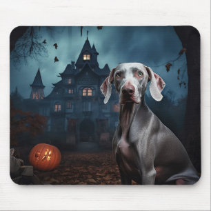 Weimaraner Halloween skrämmande Musmatta