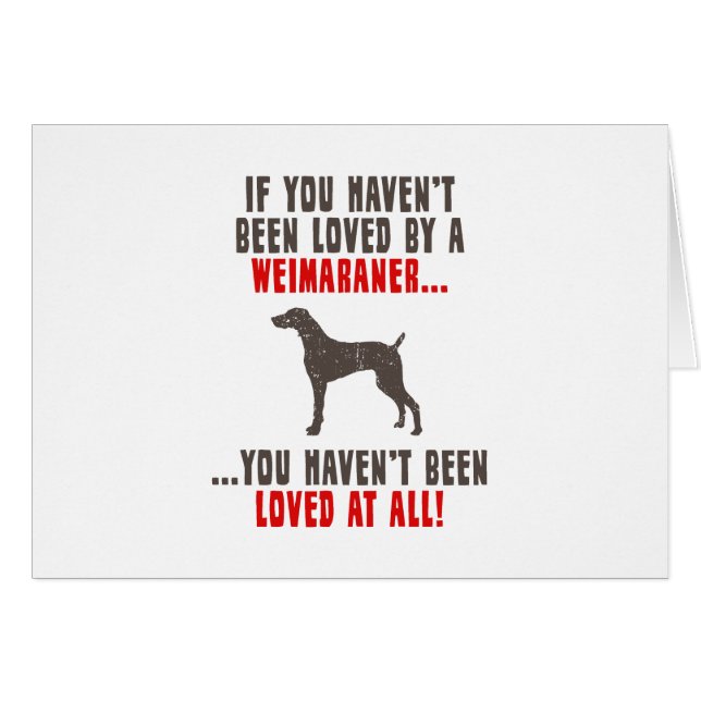Weimaraner Hälsningskort (Framsidan Horizontal)