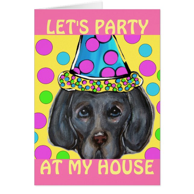 WEIMARANER HÄLSNINGSKORT (Framsidan)