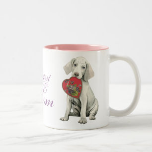 Weimaraner Heart Mamma Två-Tonad Mugg