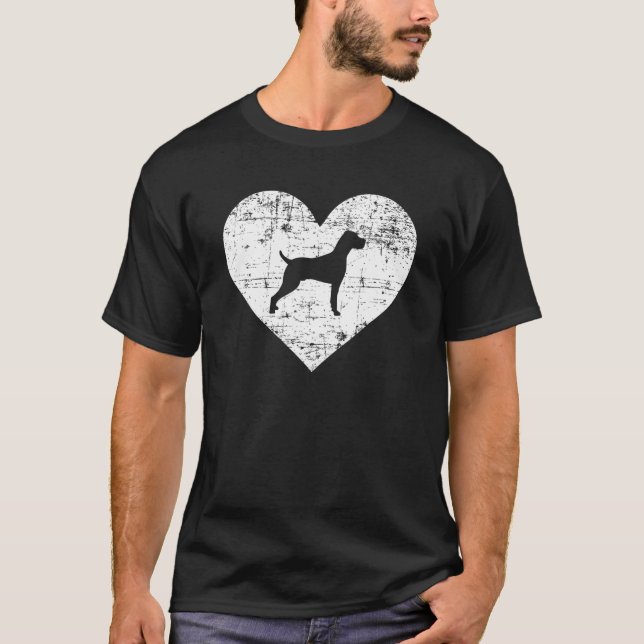 Weimaraner hjärta t shirt (Framsida)