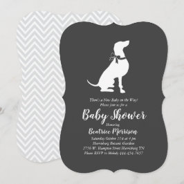 Weimaraner Hund Baby Shower Gender Neutral Inbjudningar
