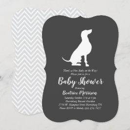 Weimaraner Hund Baby Shower Gender Neutral Inbjudningar