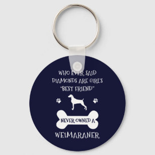 Weimaraner-hund bästa vän nyckelring